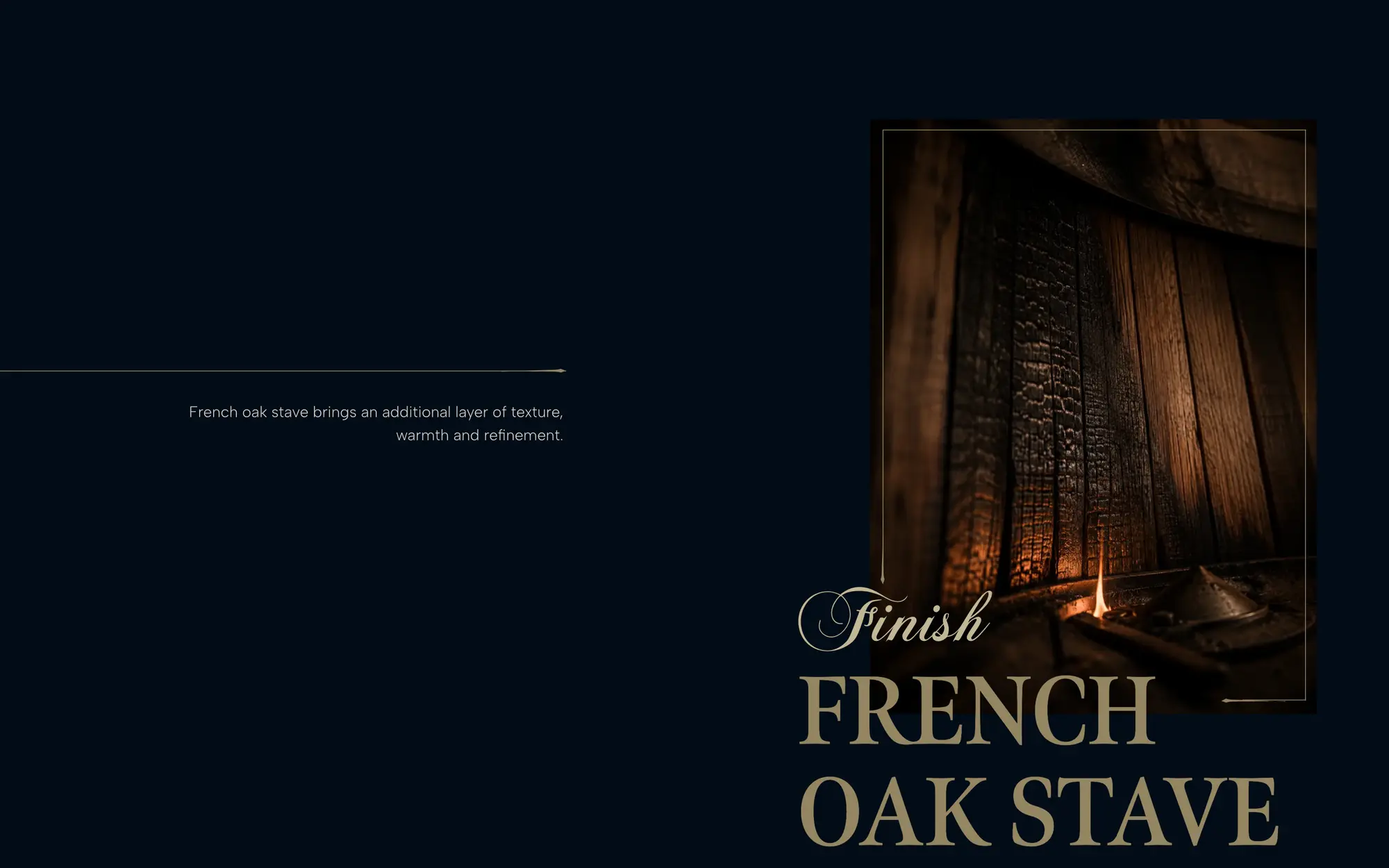 Desktop Craft chapter, “Finish: French Oak Stave,” with candlelit barrel-stave photography.
