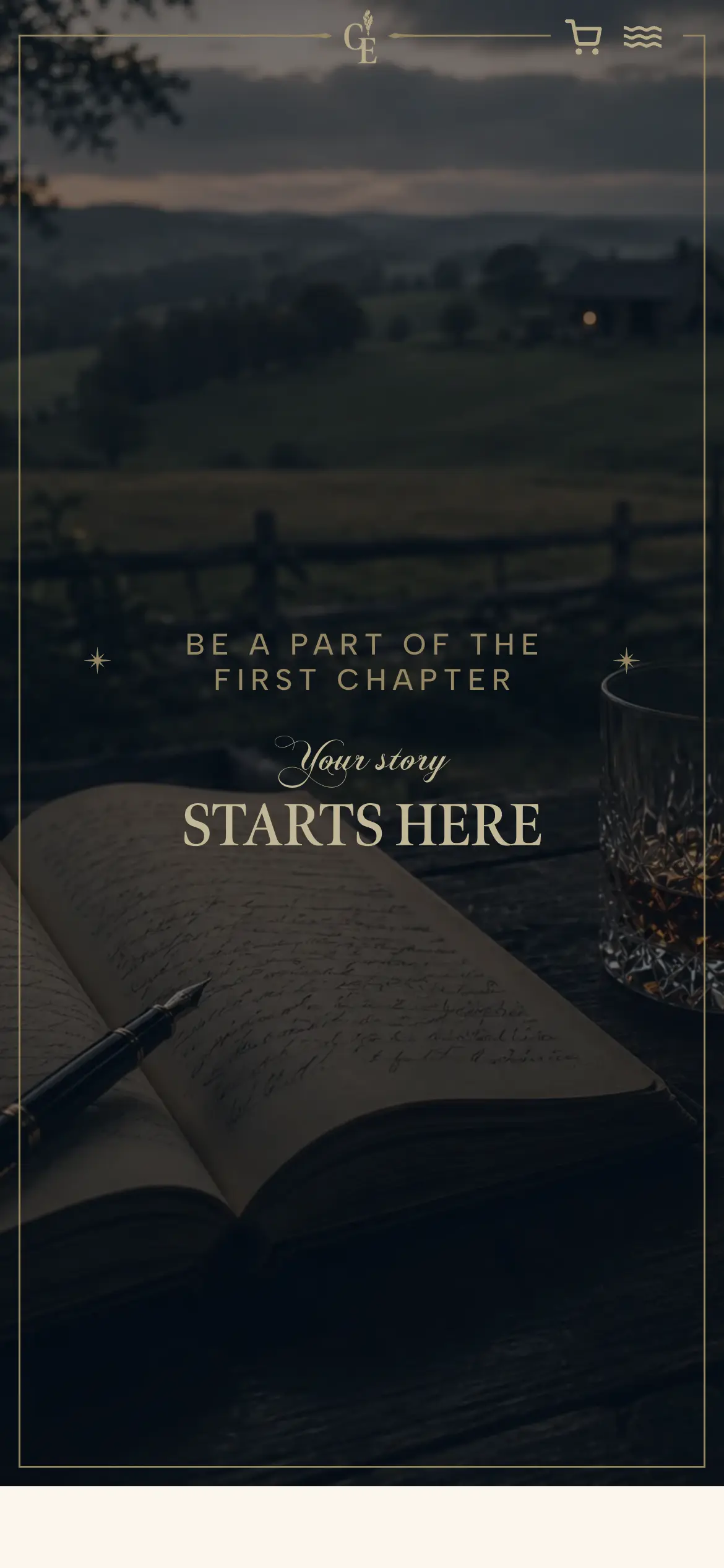 Mobile Story Society hero, “Be a part of the first chapter. Your story starts here.”